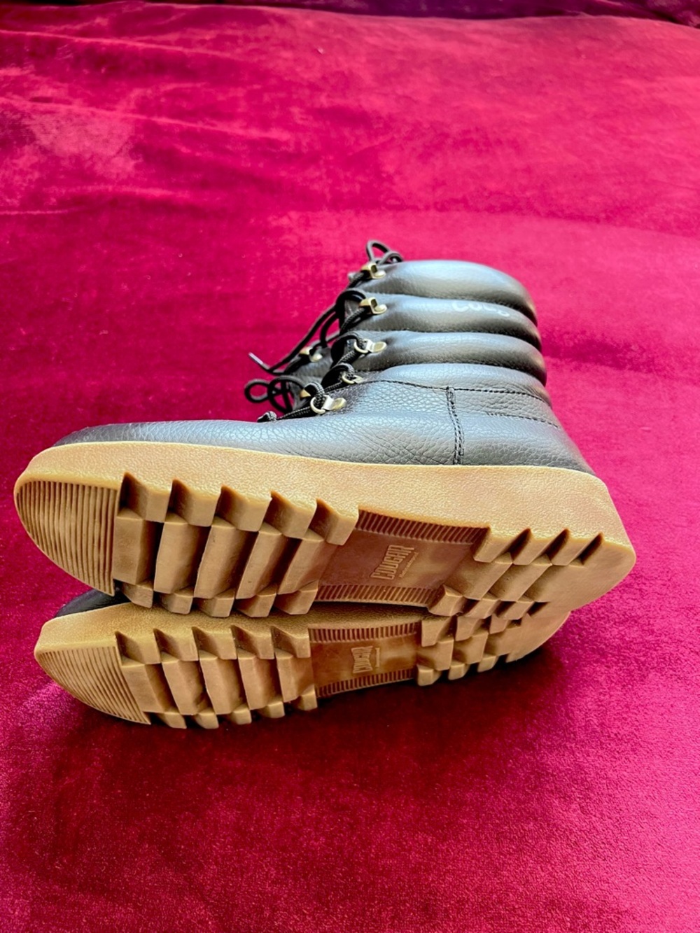 Cougar Black Leather Boot Size 9 - Picture 5 of 6